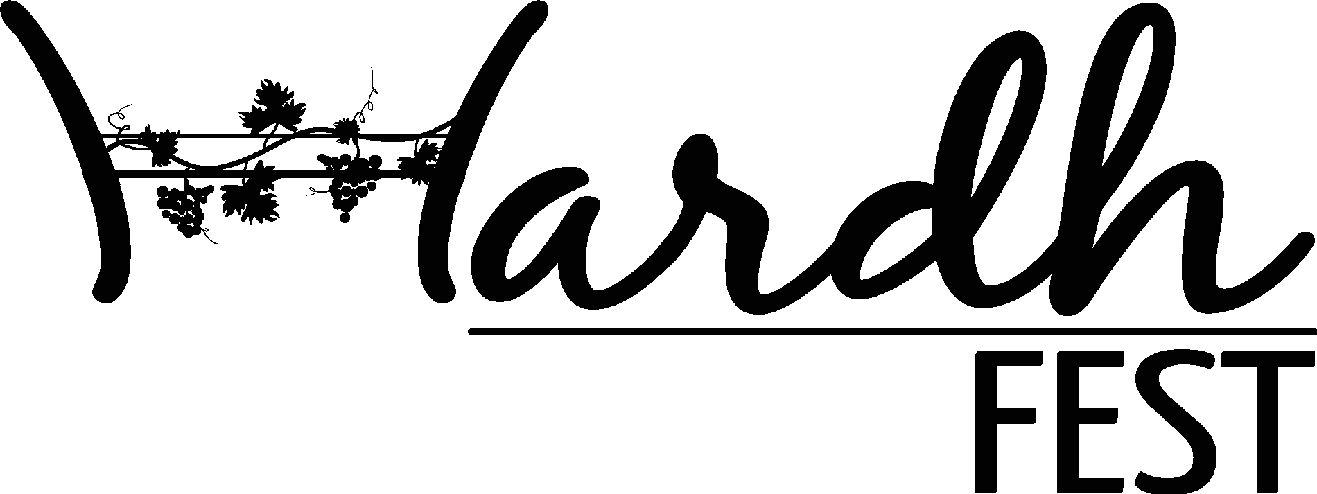 Hardh Fest Black Logo Vector Logo